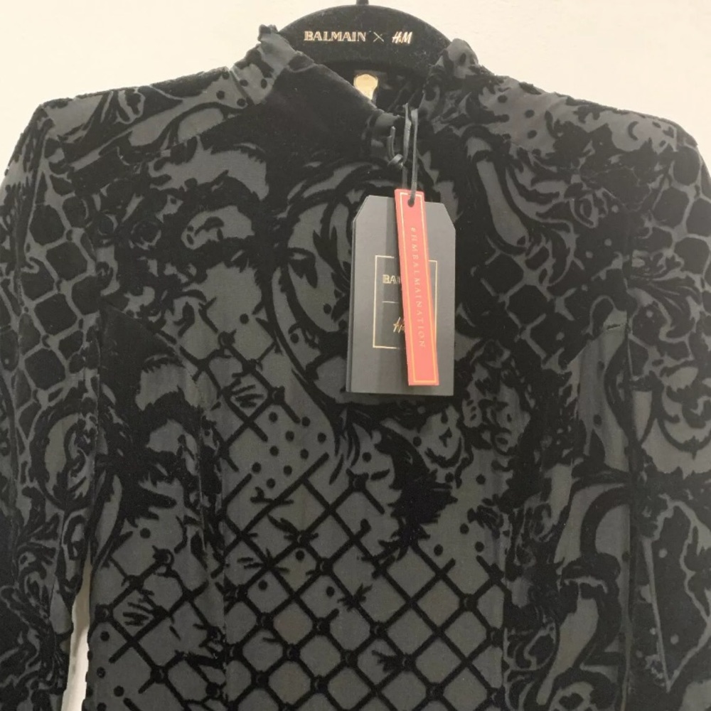 NWT Balmain x H&M Velvet Dress SOLD OUT